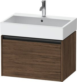 Duravit Waschtischunterschrank Ketho.2 in Nussbaum dunkel mit 1 Auszug, wandhängend, B: 68,4 cm, T: 46 cm, H: 44 cm - Bild 1