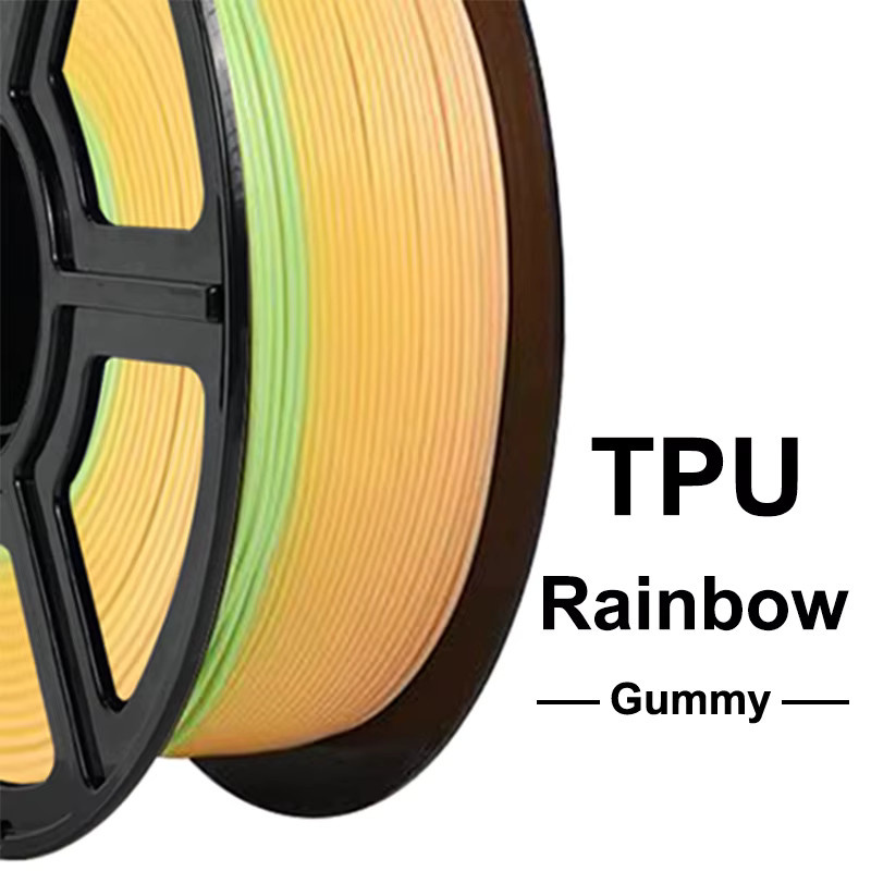 3D Maliang TPU-Regenbogengummi flexibles Filament für FDM 3D-Drucker, Durchmesser: 1,75 mm, Farbe: Multicolour - Bild 2