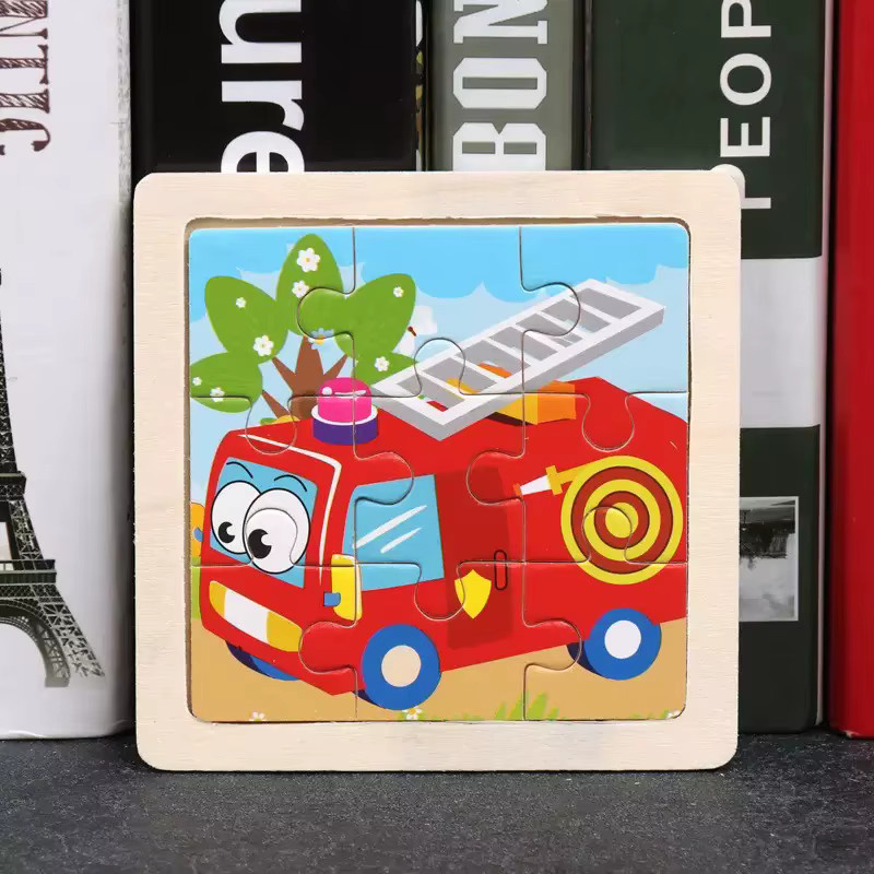 Datgo Holz Puzzle, Tiere und Fahrzeuge, Montessori Spielzeug - Bild 2