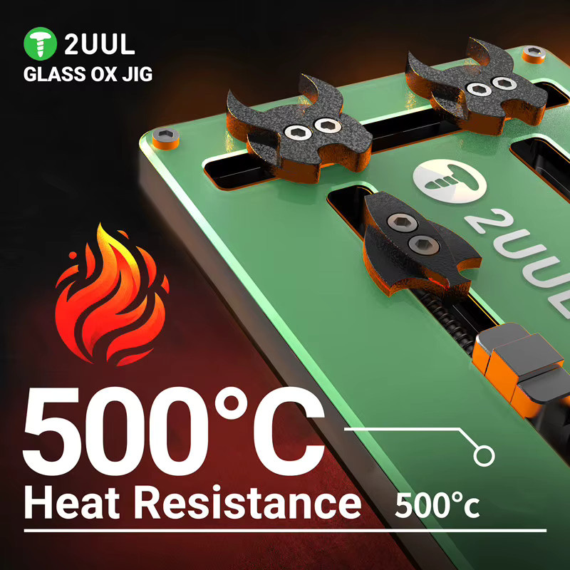 2UUL BH21 PCB-Halter aus hitzebeständigem Glas für die Mobiltelefon-Reparatur und Motherboard-Lötung, transparent - Bild 3