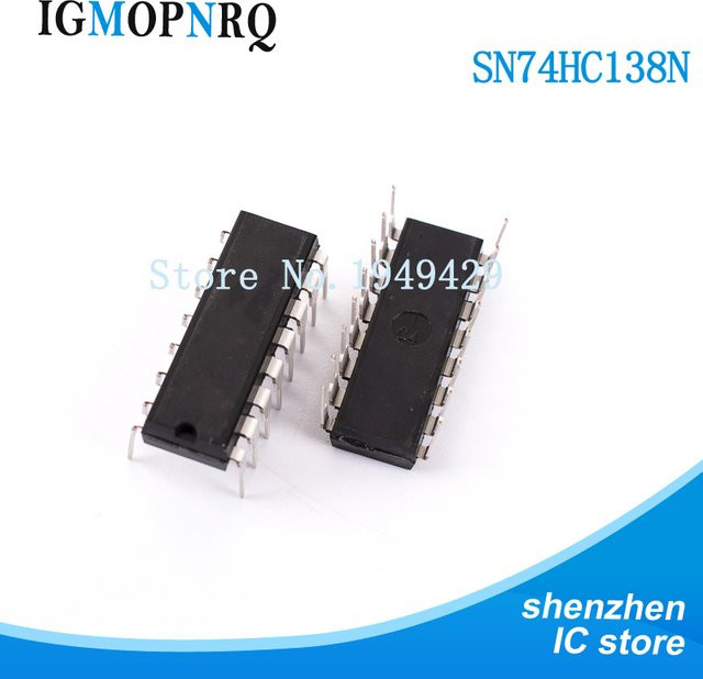 10 Stück SN74HC138N DIP16 Multiplexer und Demultiplexer 3-zu-8-Leitungsdecoder in Schwarz - Bild 1