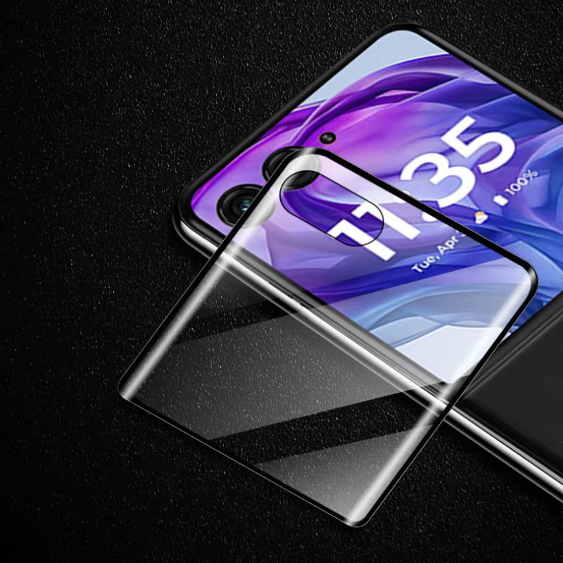 Motorola Moto Razr 50 Ultra 50s Razr+ 2024 Razr50 3D gebogene Displayschutzfolie aus gehärtetem Glas, transparent, Vollabdeckung - Bild 3