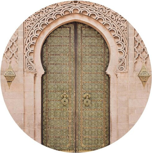 K&L Wall Art Vliestapete Sisi+Seb Orientalische Holztür, mehrfarbig, matt, B/H: 153 x 140 cm - Bild 1