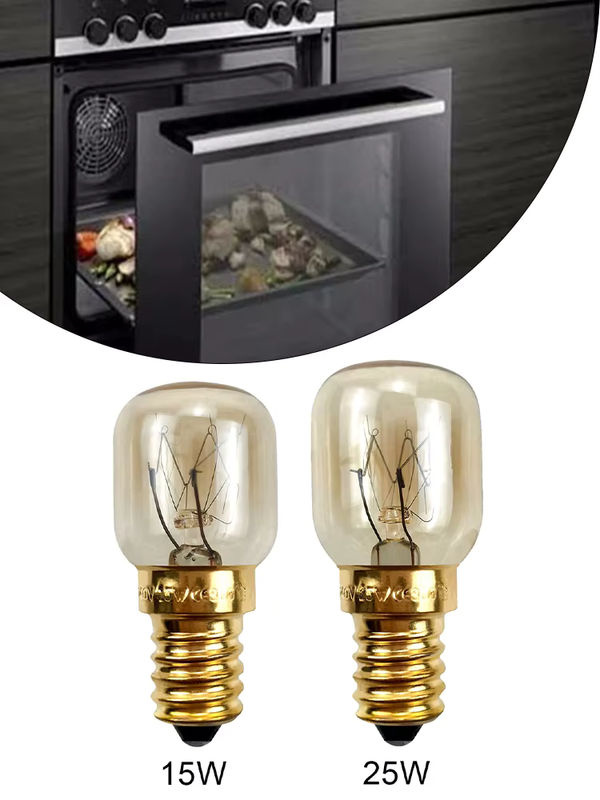 Vibratite 4er Set E14 Globe Glühbirnen aus Glas, transparent, 15W 25W Ersatzlampen für Salzlampen, Kronleuchter und Küchengeräte - Bild 4