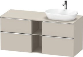 Duravit Waschtischunterschrank D-Neo in Beige, B/T/H: 140 x 55 x 66,4 cm - Bild 1