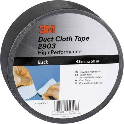 3M Scotch 2903 Gewebeklebeband Schwarz Breite: 48 mm, Länge: 50 m - Bild 1