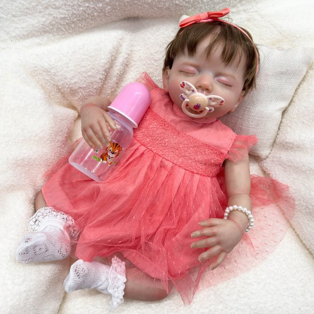 NPK Reborn-Baby Neugeborenenpuppe, 18-Zoll, lebensecht, weiche Haptik - Bild 1