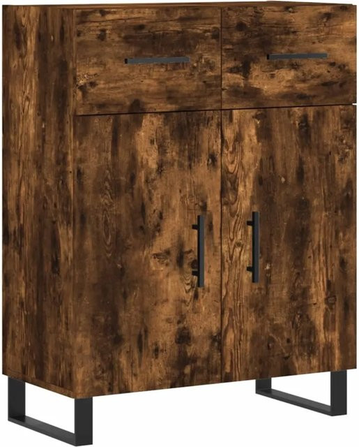 vidaXL Sideboard in Räuchereiche, modern, braun, B/T/H: 69,5 x 34,0 x 90,0 cm - Bild 1