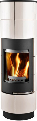 THORMA Kaminofen Delia in Weiss mit Keramik, 7,5 kW, geeignet für Zeitbrand - Bild 1