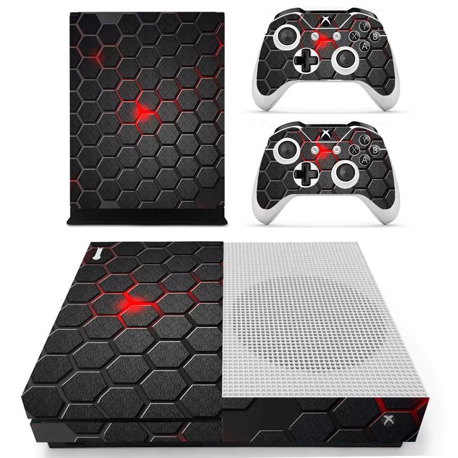 Personalisierter Schutz-Aufkleber für Microsoft Xbox One S Konsole und Controller in Grün als Vinyl-Skin-Sticker für Xbox One Slim - Bild 2