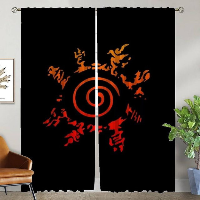 N-Narutoes Elegante Raumvorhänge für Wohnzimmer und Innenräume, 2er-Set, Farbe: Braun, Breite: 50 cm, Höhe: 70 cm - Bild 1