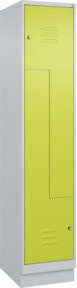 C+P Z-Spind Classic PLUS mit Sockel, 2 Fächer, Lichtgrau, B/T/H: 195 x 40 x 50 cm, mit Zylinderschloss und Garderobenstange - Bild 1
