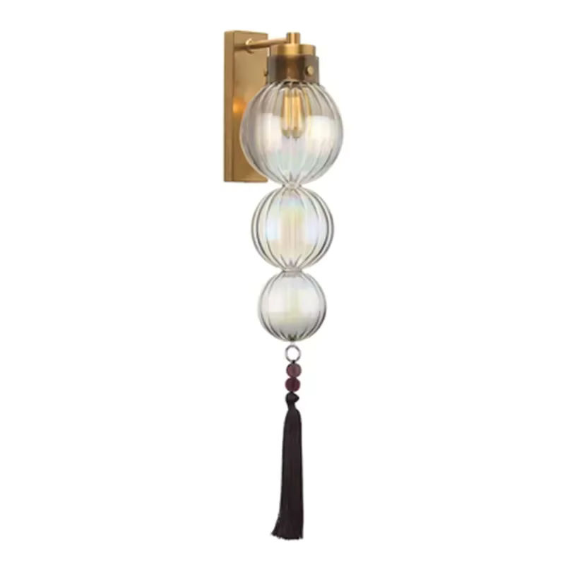 TAONUANSHU Moderne Nordic Glas Wandlampe in Kupfer mit kreativem Kürbis-Design für Wohnzimmer und Esszimmer - Bild 3
