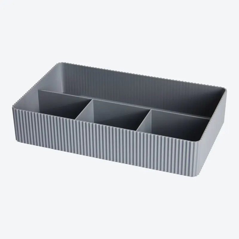 NKD Organizer mit verschiedenen Fächern in Grau, B/T/H: 30 x 18 x 6 cm - Bild 2