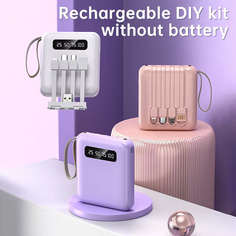 DIY Power Kit für 18650 Batterien mit 3 Zellen, 4-Draht-System, LED-Licht und Digitalanzeige, Farbe: Lila - Bild 2