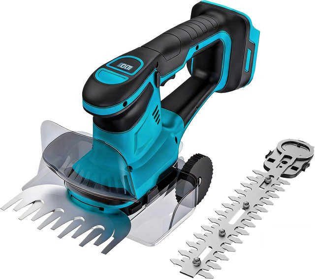2-in-1 18V Akku-Heckenschere und Grasschere kompatibel mit Makita LXT, blau, ohne Akku und Ladegerät - Bild 1