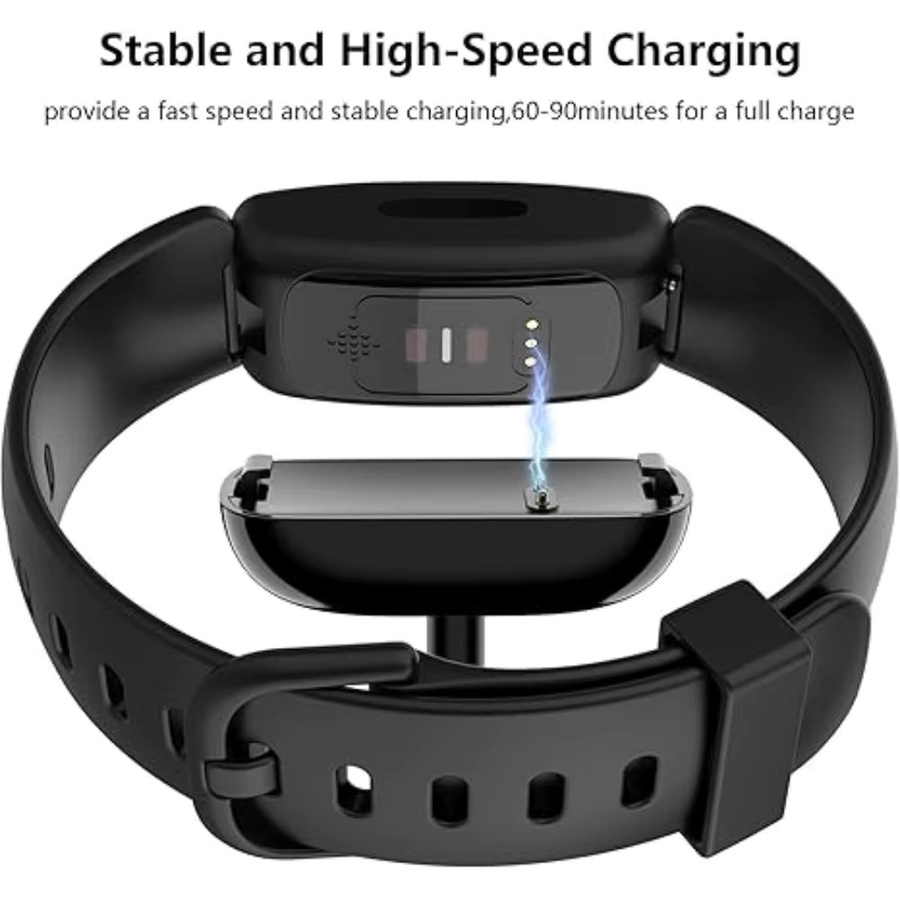 Indekos USB-Ladegerät für Fitbit Inspire 2 in Schwarz - Bild 1