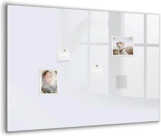 Tulup Magnetische Glassboard Beschreibbare Magnettafel Weiß B: 100 cm, H: 70 cm - Bild 1