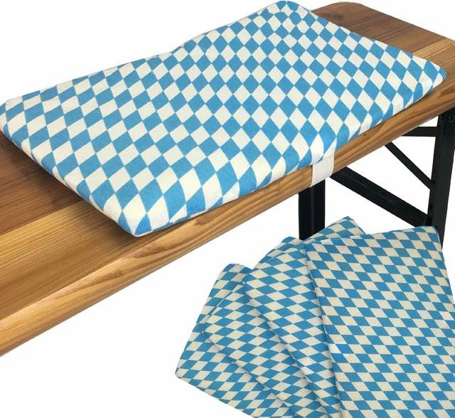 NYVI Bierbank Sitzkissen 4er Set Bayrische Raute B/T: 36 x 25 cm - Bild 1