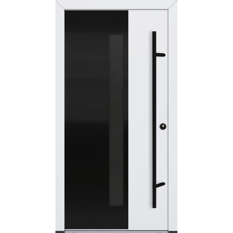 FM Türen Innenbeschläge Set Modell 66 Weiß Rechts aus Stahl B: 100 cm, H: 210 cm - Bild 2