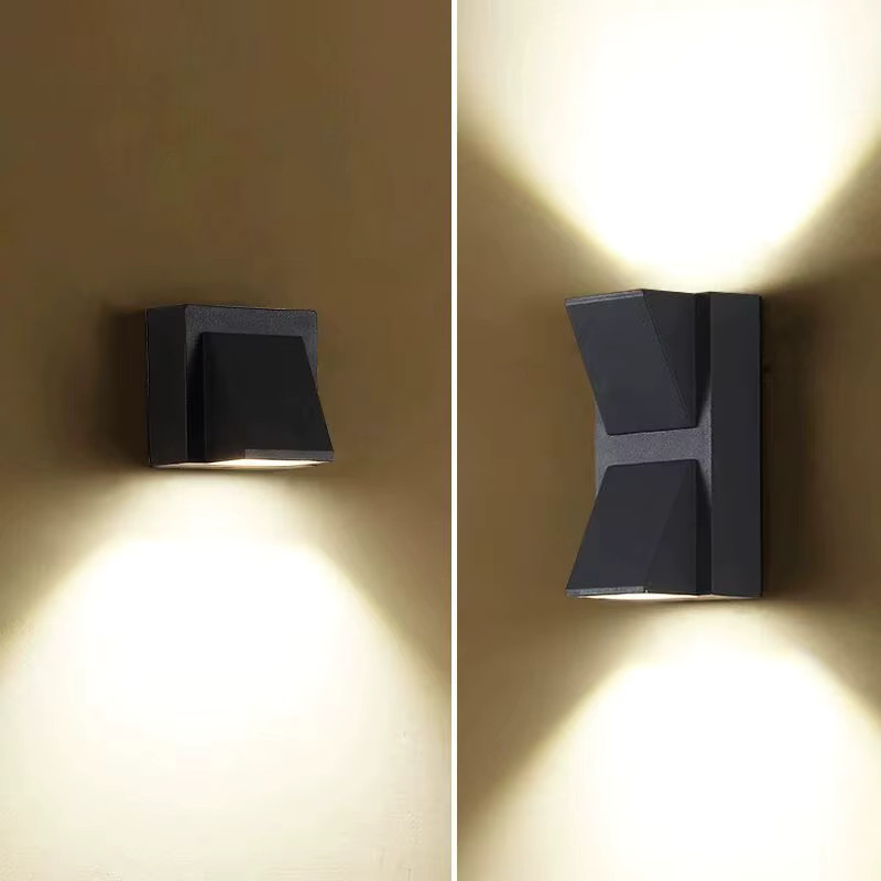 Heevye Dual Head LED Wandleuchte aus Aluminium in Schwarz für Balkon, Veranda und Garten - Bild 3