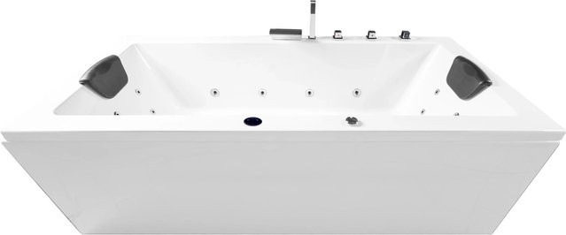 Basera Indoor Whirlpool Badewanne Naxos Basic in Weiß Hochglanz B/T: 190 x 90 cm - Bild 1