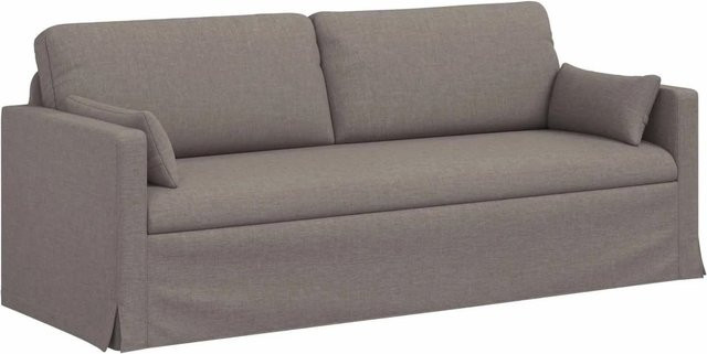 vidaXL Sofa in Taupe mit Stoffbezug und Metallrahmen, B/T/H: 198 x 78 x 80 cm - Bild 1