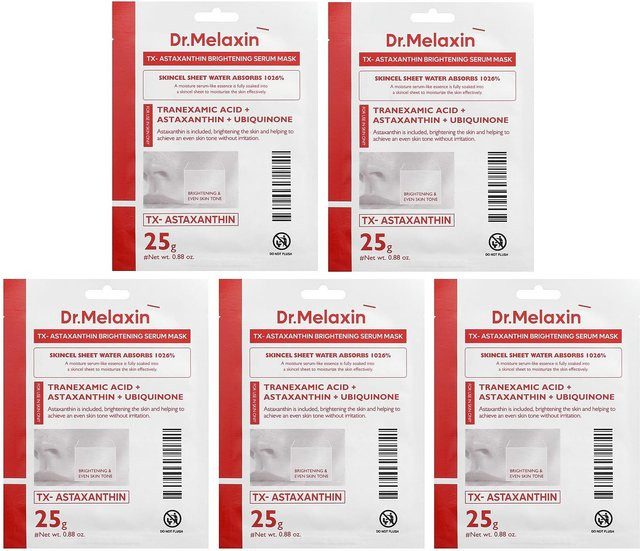 Dr.Melaxin RX-Astaxanthin Serum, 5 Blatt, 25g, mit Astaxanthin, Tranexamsäure, Q10 - Bild 1