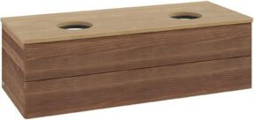 V&B Waschtischunterschrank Antao mit Frontstruktur in Eiche Honig, B/T/H: 120 x 36 x 50 cm - Bild 1