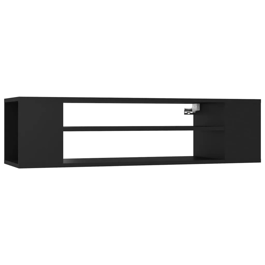 vidaXL TV-Hängeschrank Schwarz aus Holzwerkstoff B/T/H: 100 x 30 x 26,5 cm - Bild 2