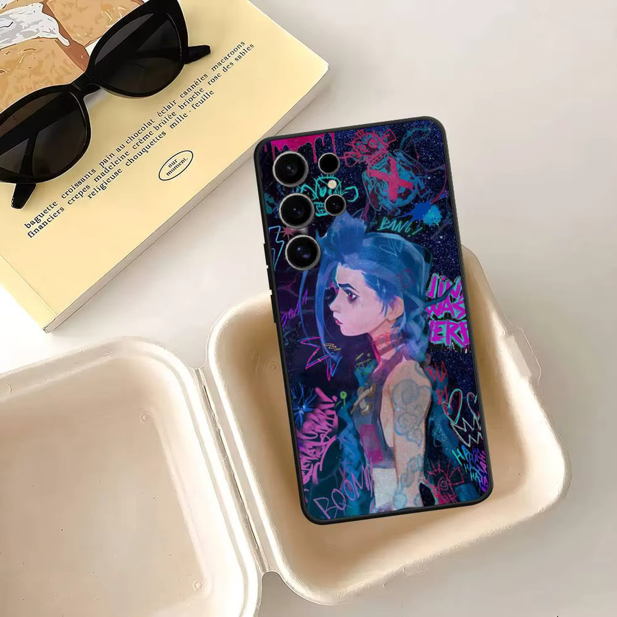 Graffiti Arcane Jinx Handyhülle für Samsung Galaxy S25 S23 S22 S21 S20 S10 Ultra Plus FE TPU Soft Cover in Multicolour - Bild 3
