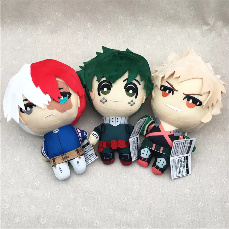 Bandai MHA Plüschpuppe, Shoto Todoroki, Izuku Midoriya, Katsuki Bakugo, 25 cm - Bild 3