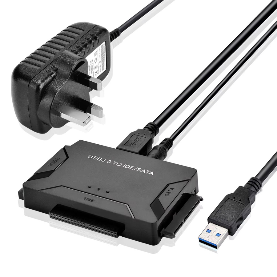 Congdi USB 3.0 zu SATA/IDE Adapter für 2,5 und 3,5 Zoll Festplatten und SSD bis 6 TB, Schwarz - Bild 6