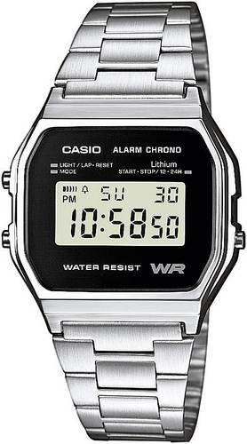 Casio Armbanduhr, Digitaluhr, Edelstahl, Schwarz, Unisex, 33 mm - Bild 1