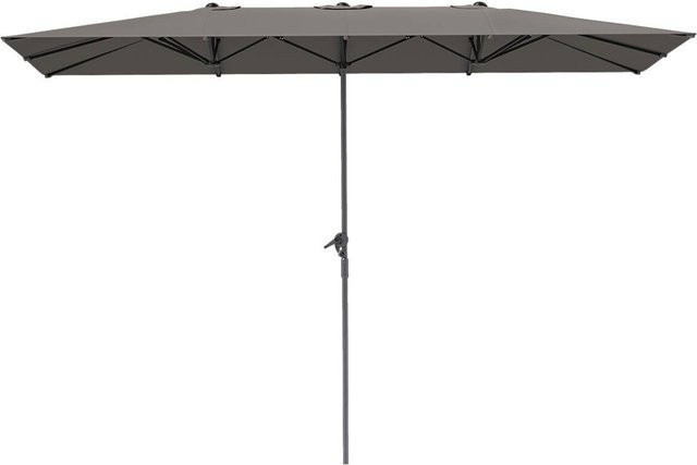 Outsunny Doppelsonnenschirm in Dunkelgrau aus Polyester mit Aluminiumgestell und UPF 50+ Schutz, B/H/L: 264 x 451 x 264 cm - Bild 1