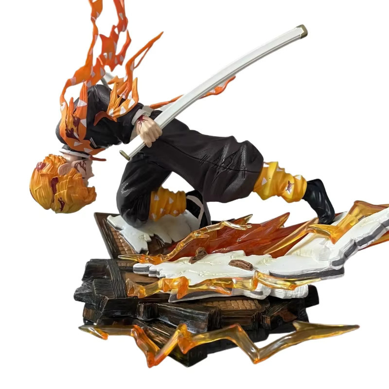 Bandai Demon Slayer Agatsuma Zenitsu Feuer-Gott-Actionfigur, PVC-Statue, 28cm - Bild 3
