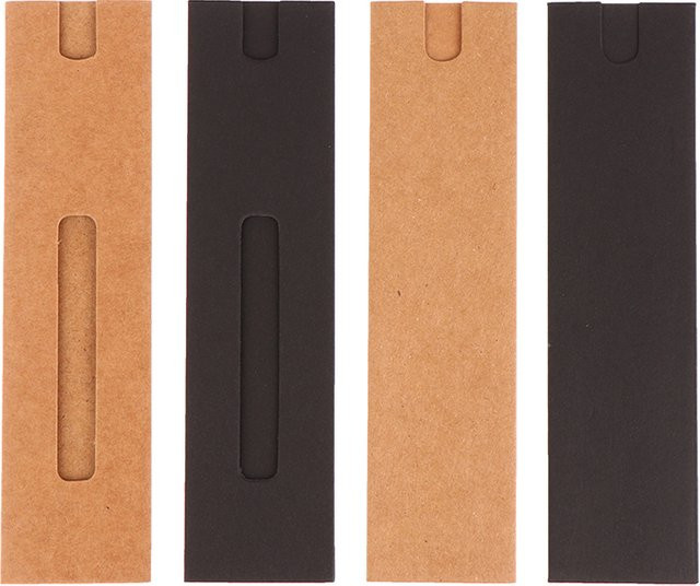 10er Set Stiftboxen aus Kraftpapier in Braun zur Verpackung von Kugelschreibern - Bild 1