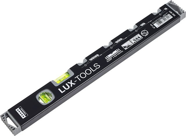LUX-TOOLS Elektriker-Wasserwaage Professional in Schwarz aus Aluminium, Länge: 47 cm - Bild 1