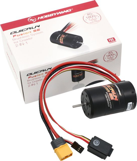Hobbywing QuicRun Fusion SE 2-in-1 Brushless Motor, 1200KV/1800KV, 40A ESC, Wasserdicht, Autoersatzteil - Bild 1