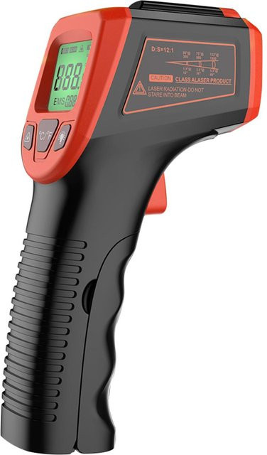 Kkmoon Infrarot-Thermometer, berührungslose digitale Laser-Temperaturpistole in Rot, Messbereich -50 °C bis 600 °C - Bild 1