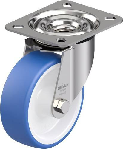 Blickle LEX-POTHs 100G Edelstahl-Lenkrolle mit Rad-Durchmesser 100 mm und einer Tragfähigkeit von max. 150 kg - Bild 1