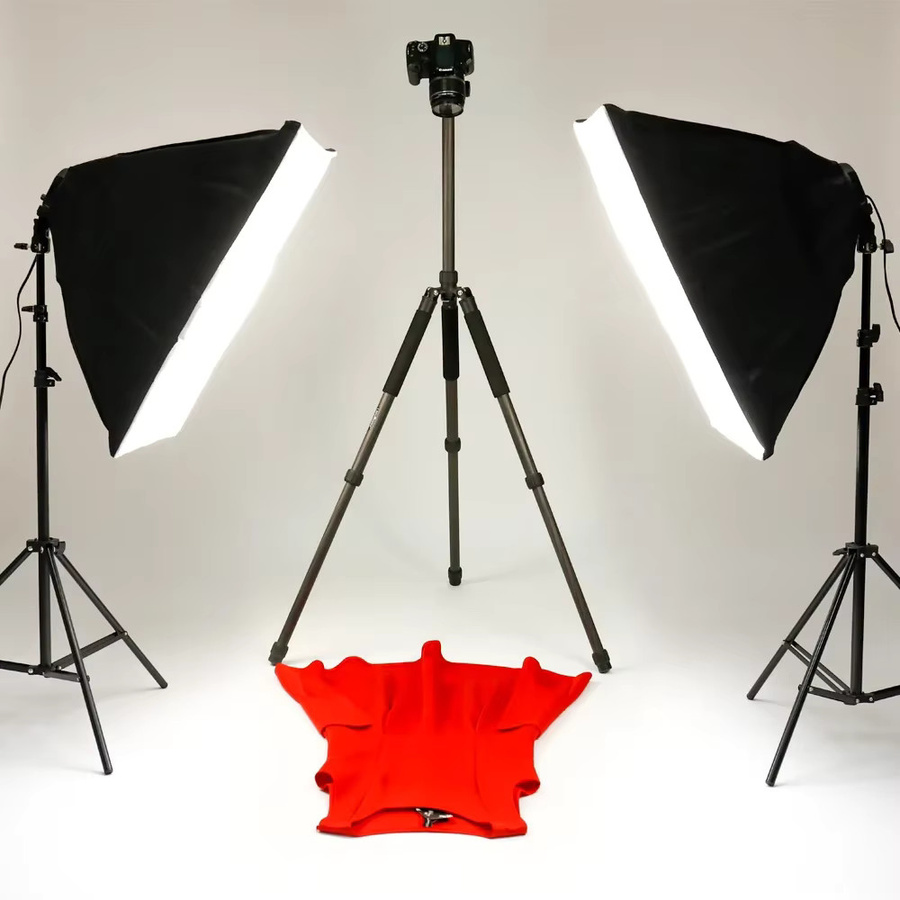 SH Professionelles Softbox Beleuchtungsset für Fotostudios mit E27 Glühbirnen, B: 50 cm, H: 70 cm - Bild 2