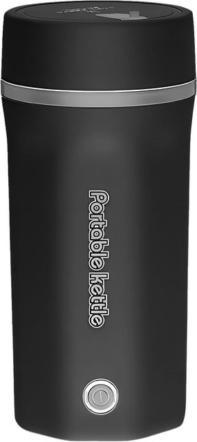 Tragbarer Reise-Wasserkocher TOMTOP JMS aus Edelstahl in Schwarz, 500 ml, mit EU-Stecker - Bild 1