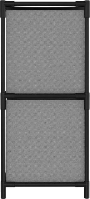 vidaXL Kommode mit 4 Stoffkörben in Grau aus Stahl, B/T/H: 63 x 30 x 71 cm - Bild 1