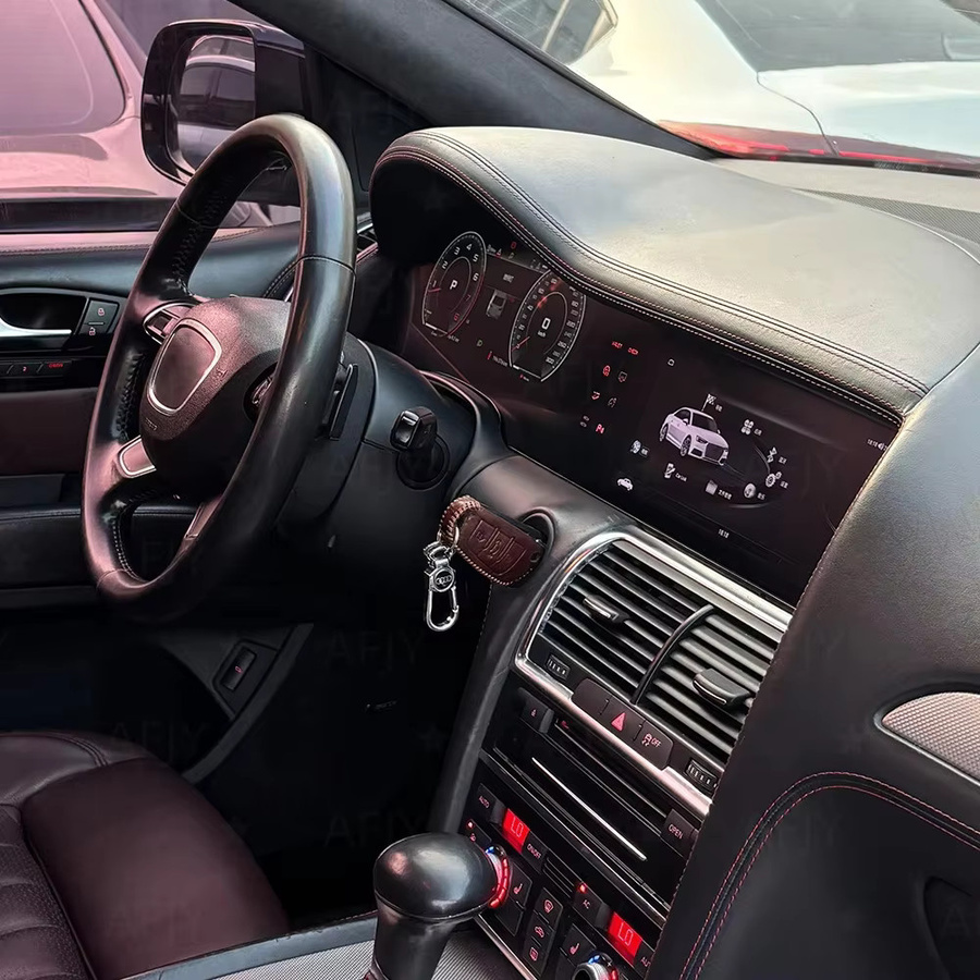 YANFU Android Doppelbildschirm Multimedia-Player mit 12.3 Zoll und 10.25 Zoll für Audi Q7 4L 2005-2016 in Schwarz mit CarPlay und digitalem Tachometer - Bild 4