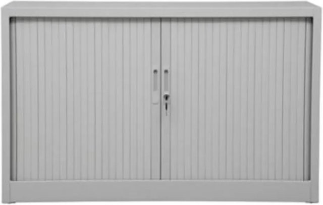 PROREGAL Rollladenschrank Weasel Grau Metall H x B x T: 75 x 120 x 46 cm - Bild 1