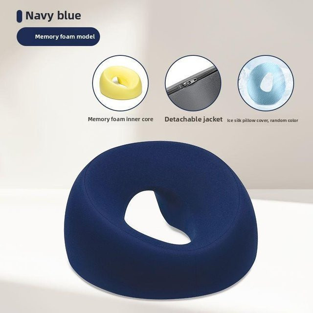 Yiran Health & Beauty Ergonomisches Gesichtsauflage Kissen aus Memory-Schaum in Blau mit abnehmbarem Bezug - Bild 1