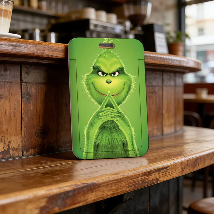 GRINCH Cartoon Kartenhalter für Ausweise und Mitarbeiterausweise in Grün aus Kunststoff - Bild 4