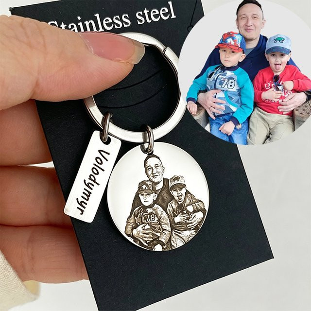 Schlüsselanhänger Edelstahl, personalisiert, Unisex - Bild 1