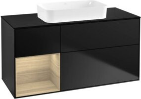 V&B Waschtischunterschrank Finion Wandbeleuchtung in Blau Lacquer, B/T: 120 x 60 cm - Bild 1